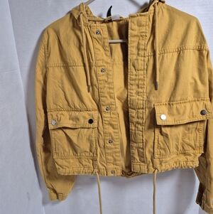 Divided H&M Golden Yellow Denim Jacket (Mustard Yellow) Women's Size XS
